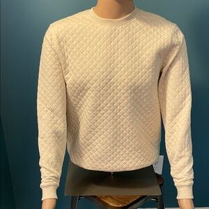 NWOT Walter Hagan Men's Cream Quilted Sweatshirt